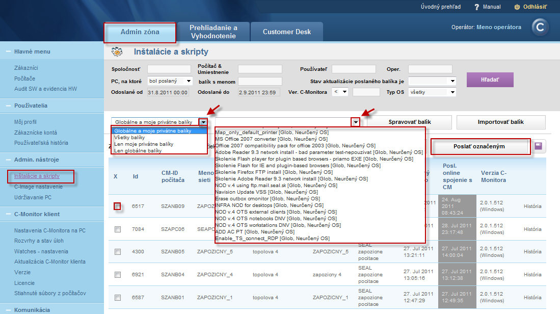 Customer Monitor CM Remote Operations